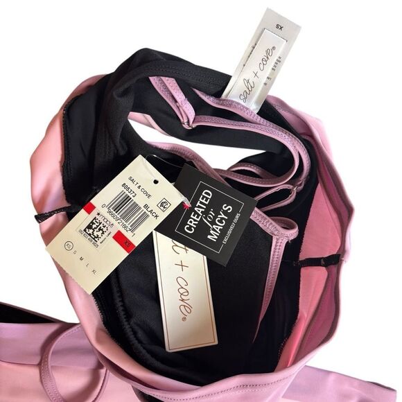 Salt + Cove Color Block Banded High Waist Bikini 2 Piece Swimsuit Size S/XS NEW - Picture 5 of 10